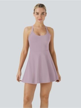 NWT HALARA Backless Twisted Active Dress in Longer Length